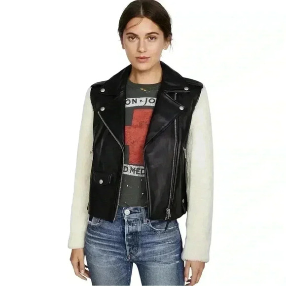 NWOT Mackage Baya Leather Moto Jacket Size Small - Picture 1 of 14